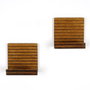 Hanah Home Raf263 Estantería de pared de nogal (2 piezas)